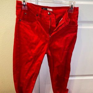 Red Focus Cotton and Spandex Pants